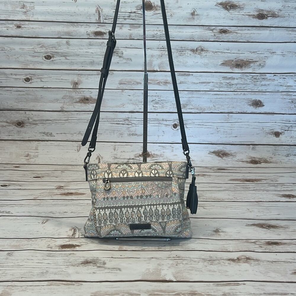Sakroots Camden Crossbody Handbag in Pastel One World